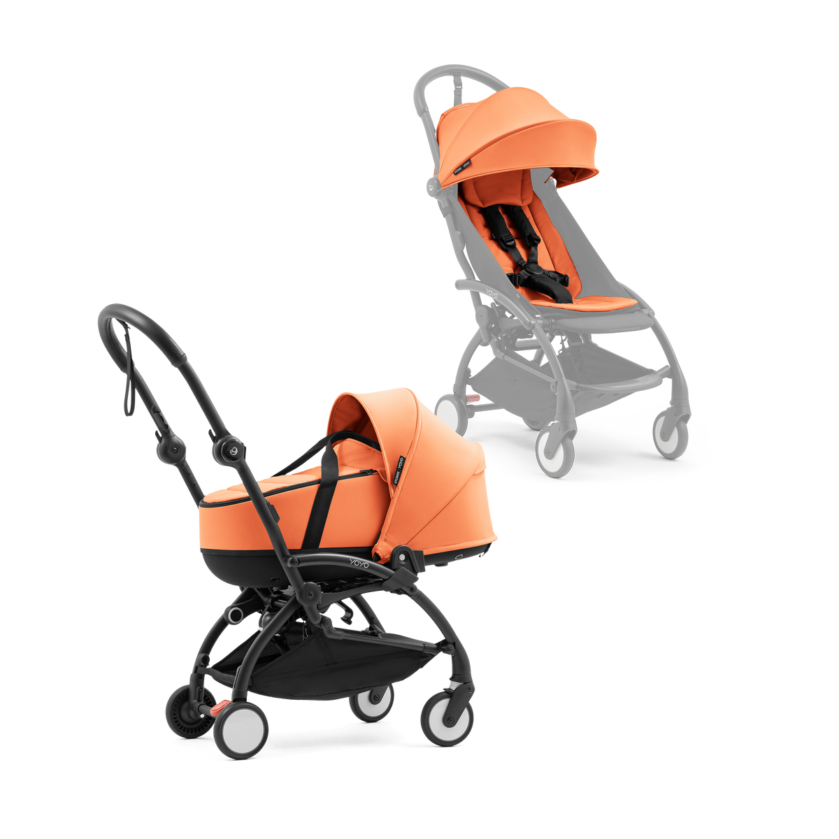 Stokke YOYO⁵ Stroller with Carrycot, Peach - Image 1