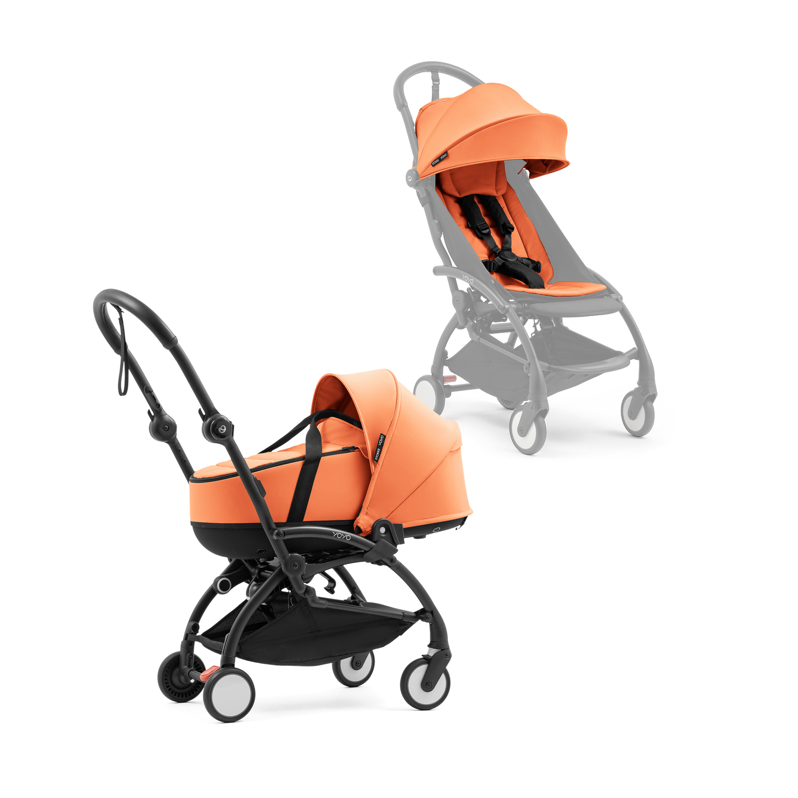 Stokke YOYO⁵ Stroller with Carrycot, Peach - Image 1
