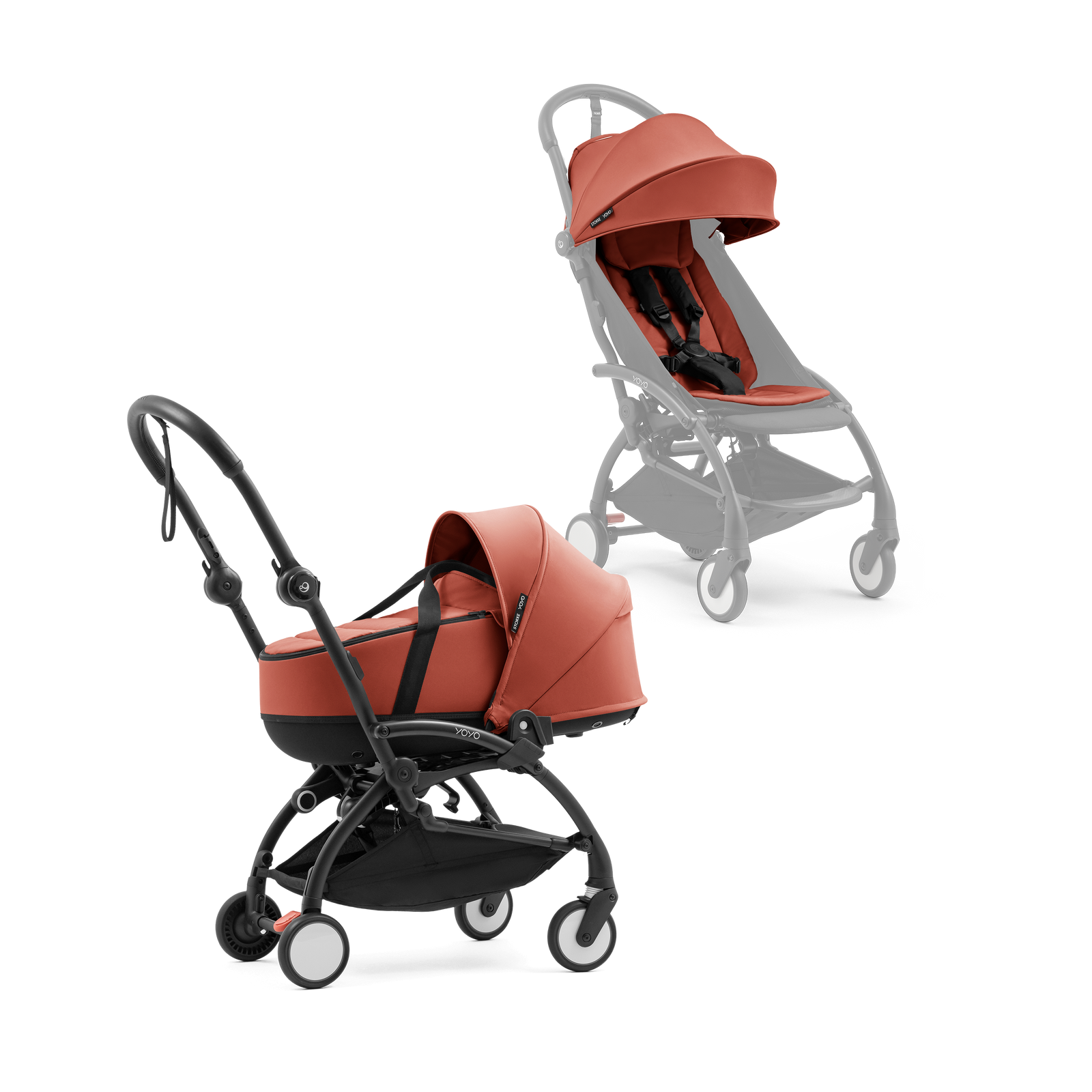 Stokke YOYO⁵ Stroller with Carrycot in Berry - Image 1